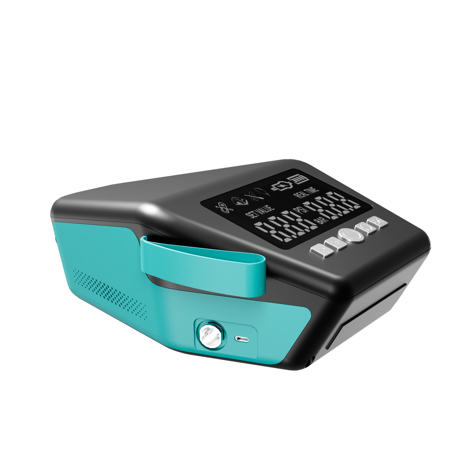Electric SUP pump front angle with digital pressure display